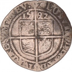 Great Britain. Elizabeth I. Sixpence. 1592.