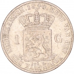 1 Gulden. Willem I. 1840. Fraai +.