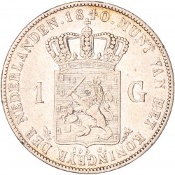 1 Gulden. Willem I. 1840. Zeer Fraai.