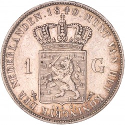 1 Gulden. Willem I. 1840. Zeer Fraai / Prachtig.