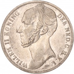 1 Gulden. Willem II. 1848. Prachtig -.