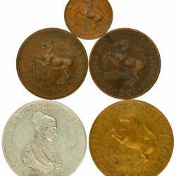 Germany. Weimar republic. Westphalia. Lot (5) 10 - 1000000000 mark Notgeld. 1921 - 1923.