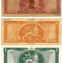 Ethiopia. 1/5/10 Dollars. Banknote. Type 1966. - Good – Very fine.