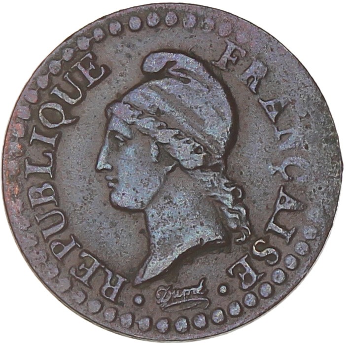 France. Republic. Centime. An 6 A.