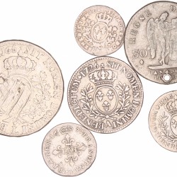 France. Lot (6) Silver coins.