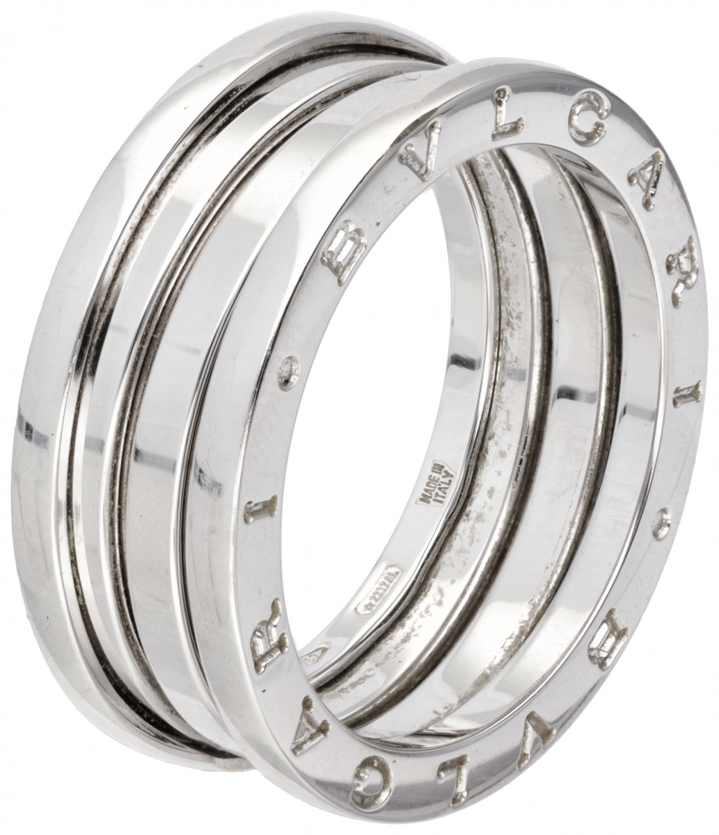 18 kt. Witgouden Bvlgari 'B.Zero1' 3-band ring.