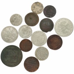 Austria and Austrian Netherlands. Franz II. Lot (14) Silver and copper coins. Around 1800.