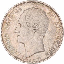 Belgium. Leopold I. 5 Francs. 1865.