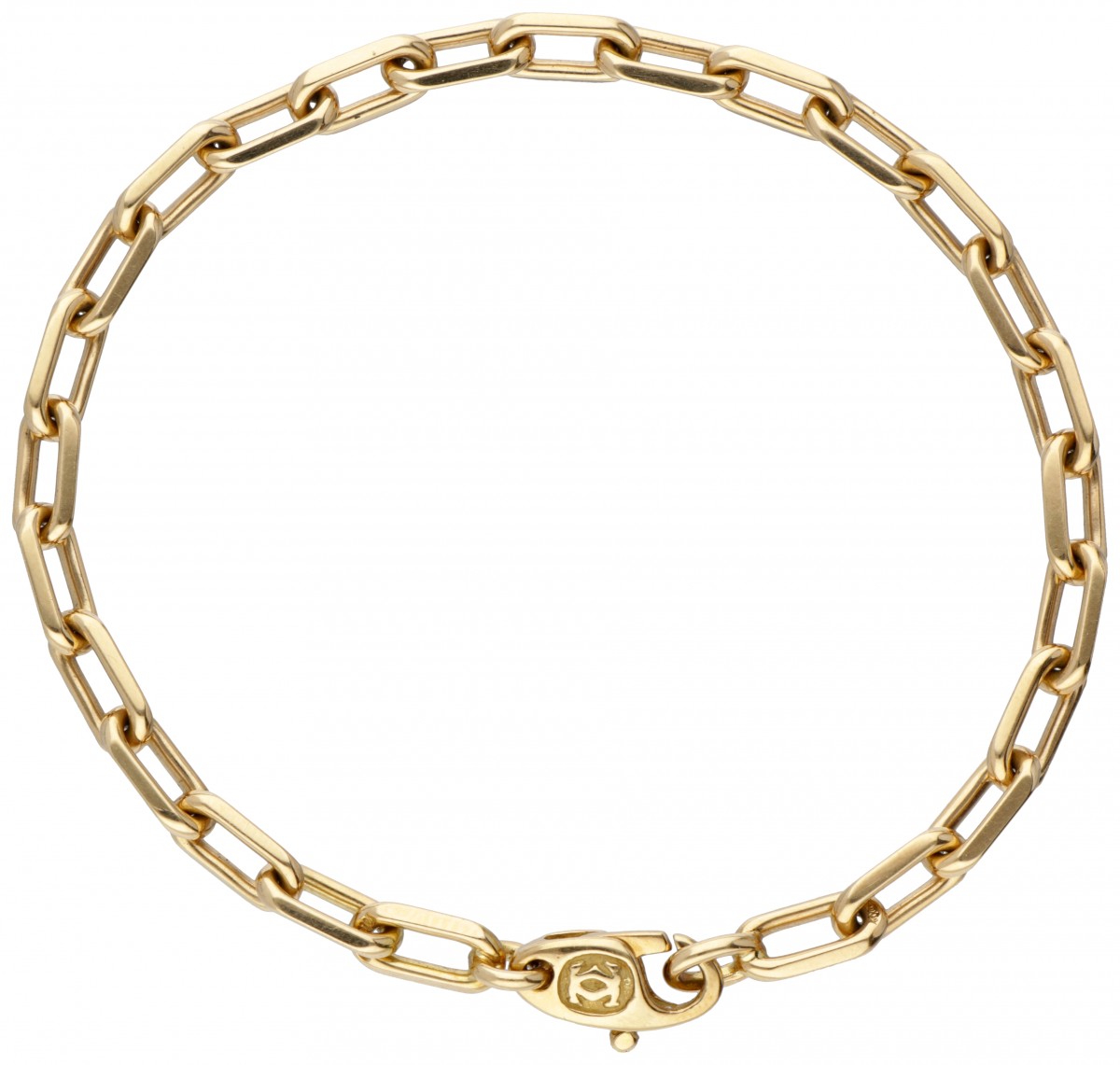 18 kt. Geelgouden Santos de Cartier schakelarmband.