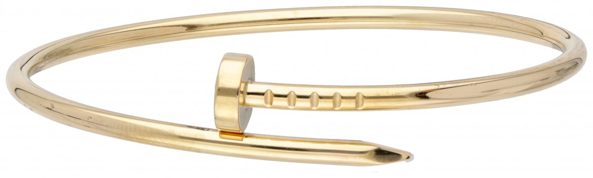 18 kt. Geelgouden Cartier 'Juste un Clou' small bangle armband.