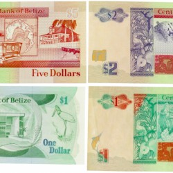 Belize. Lot 4 notes. Banknote. Type 1983-1996. - Fine – UNC.