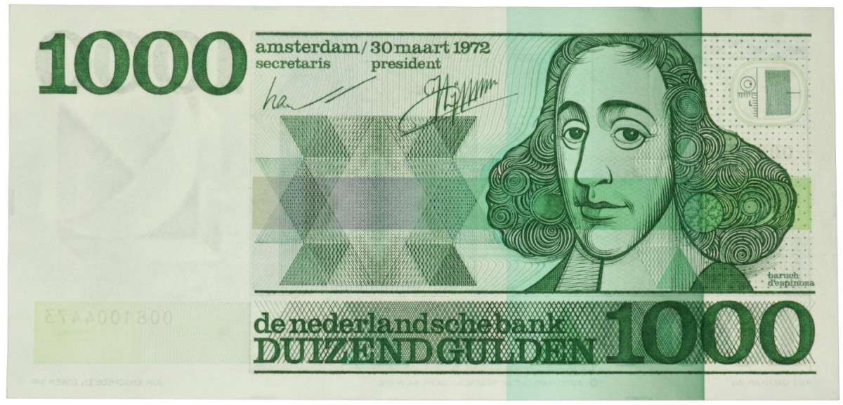 Nederland. 1000 gulden. Bankbiljet. Type 1972. Type Spinoza. - Nagenoeg UNC.