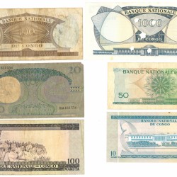 Congo. 10/100 Makuta 20/50/100/1000 Francs. Banknote. Type 1962-1970. - Very good – UNC.