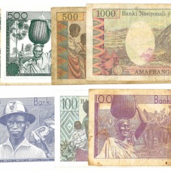 Rwanda. 20/50/2x100/3x500/1000 Francs. Banknote. Type 1974-1978. - Very fine – UNC.