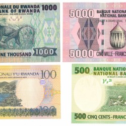 Rwanda. 100/500/1000/5000 Francs. Banknote. Type 2003-2004. - Fine / Very fine.