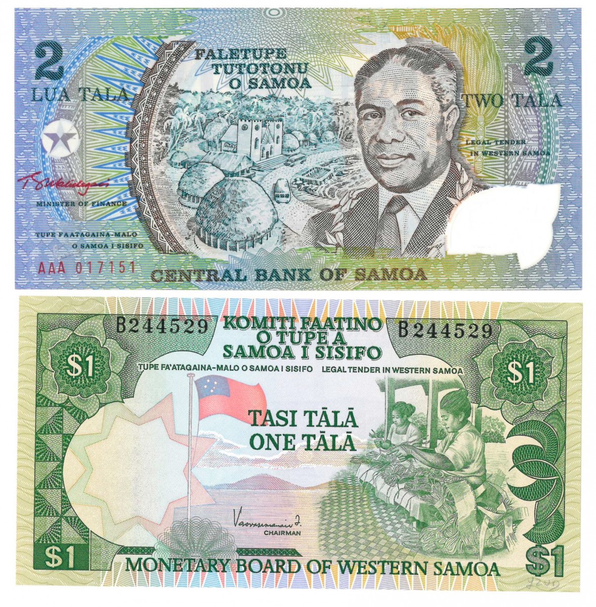 Western Samoa. 1/2 Tala. Banknote. Type 1980-1990. - UNC.