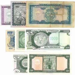 Mozambique. 2x50/2x100/500/3x1000 Escudos. Banknote. Type 1953-1972. - Very good – UNC.