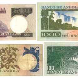 Angola. 50/100/500/1000 Escudos. Banknote. Type 1973. - Fine / Very fine.