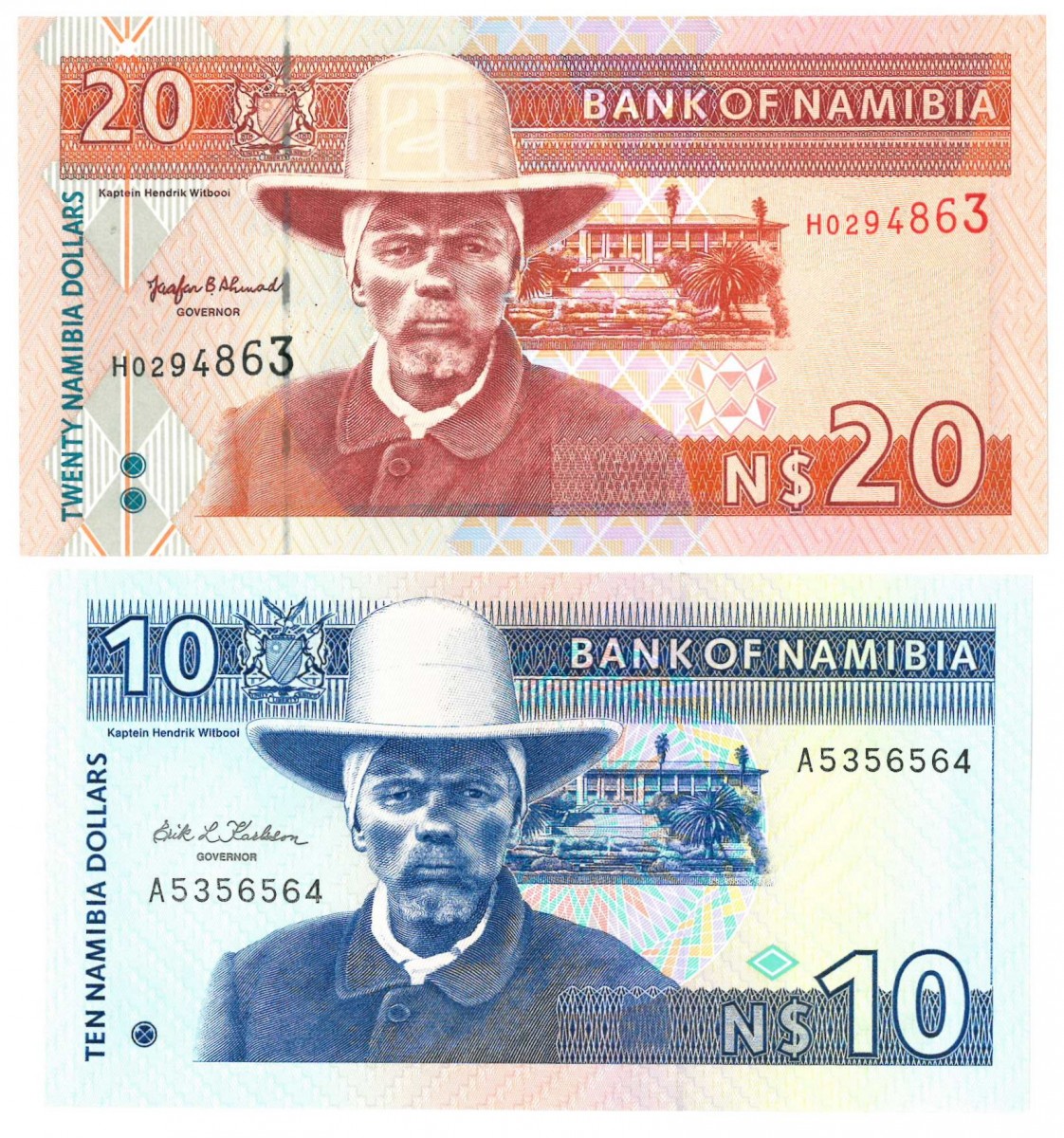 Namibia. 10/20 Namibia Dollars. Banknote. Type 1996-2001. - UNC.