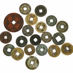China. Lot (20) Cash Coins and Charms.