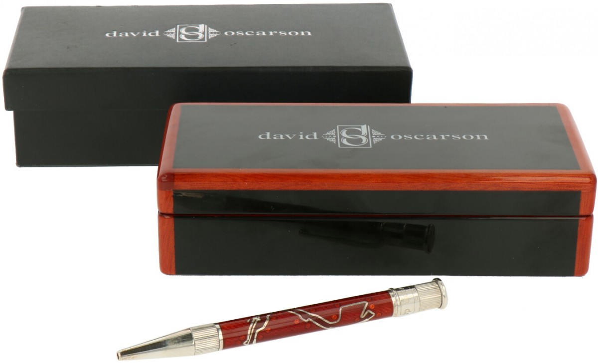 David Oscarson 'Formula 1 Circuit de Monaco' Limited edition 06/70 pen zilver.