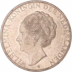 2½ Gulden. Wilhelmina. 1938 Grofhaar. Prachtig.