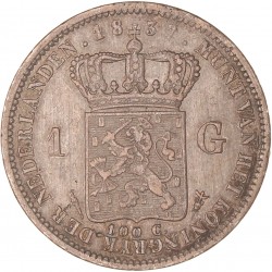 1 Gulden. Willem I. 1837. Zeer Fraai.