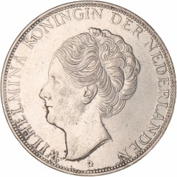 2½ Gulden. Wilhelmina. 1938 Grofhaar. Prachtig -.