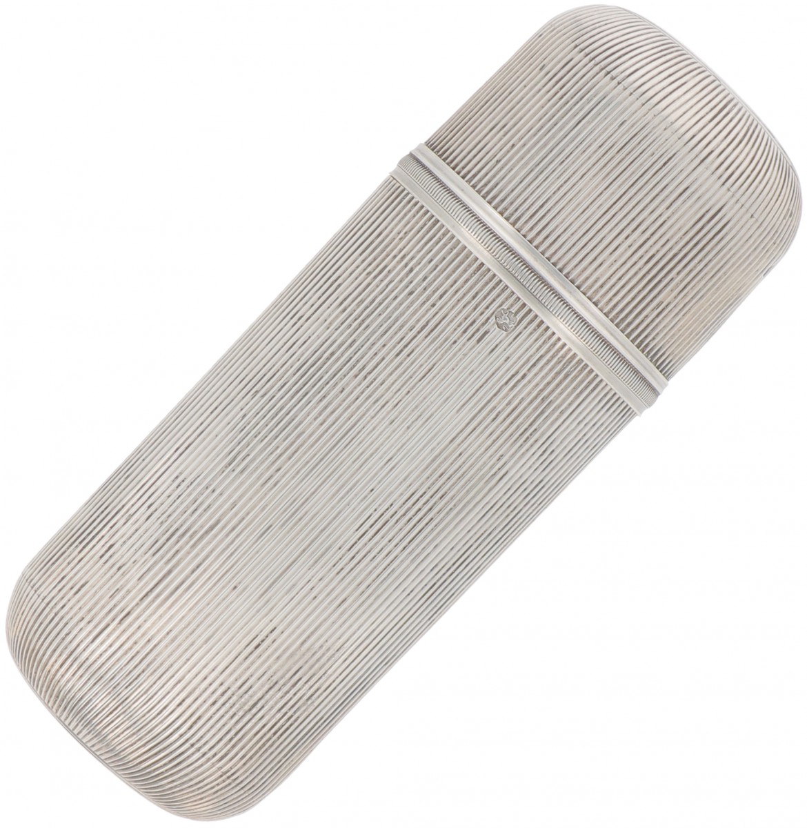 Brillenkoker zilver.