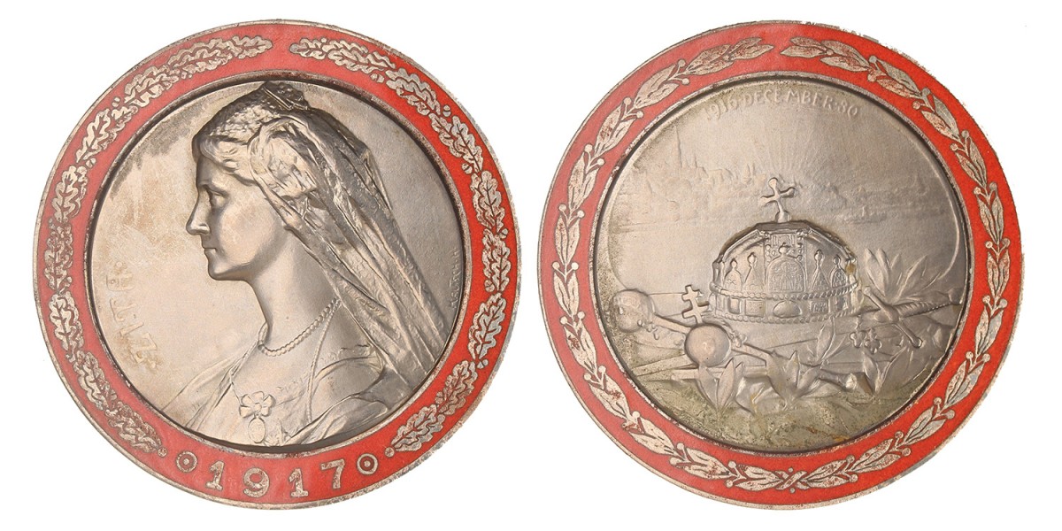 Austria Hungary. 1917. Coronation medal of Empress Zita.