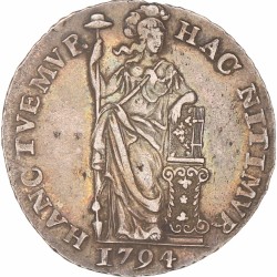 1 Gulden -generaliteits-. Holland. 1794. Zeer Fraai.