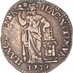 1 Gulden -generaliteits-. Utrecht. 1737. Zeer Fraai -.