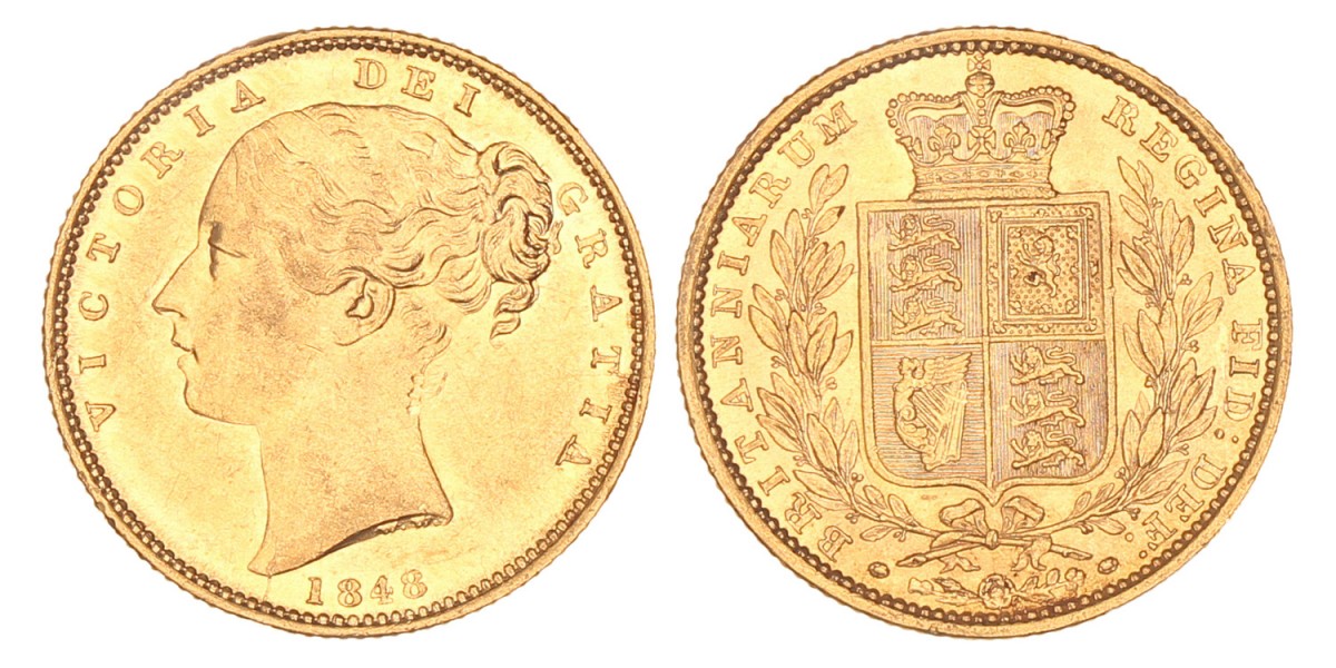 Great Britain. Victoria. Sovereign. 1848.
