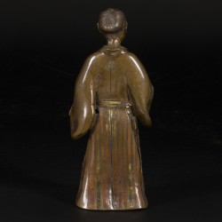 Een bronzen hoveling, Japan, eind Meji.