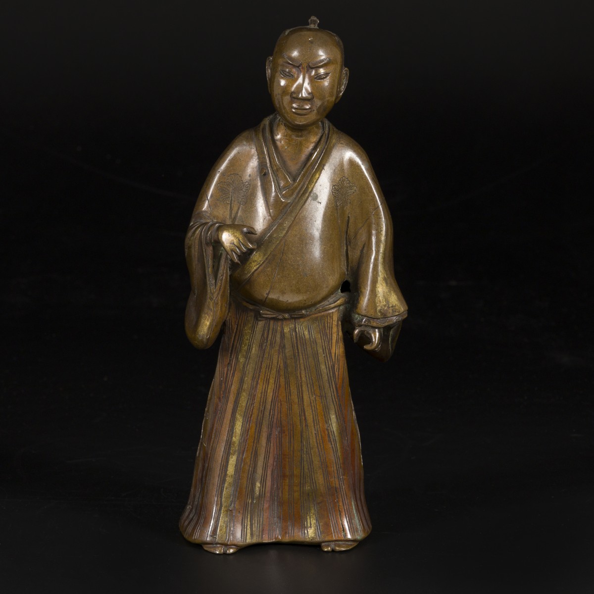 Een bronzen hoveling, Japan, eind Meji.