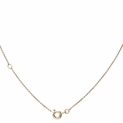 14 kt. Bicolor gouden art nouveau collier met hanger bezet met ca. 1.14 ct. natuurlijke smaragd en ca. 0.38 ct. diamant.