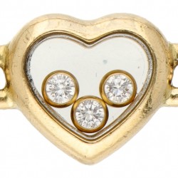 19.2 kt. Geelgouden Chopard L.U.C. Happy Diamonds armband bezet met ca. 0.09 ct. diamant.