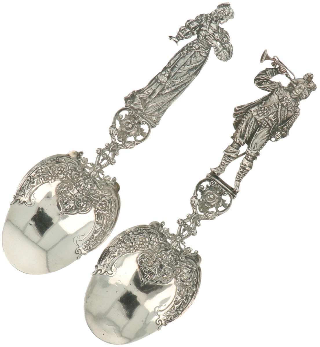 (2) Delig set gelegenheidslepels zilver.