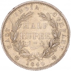 India. British colony. Victoria. ¼ Rupee. 1840.
