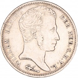 1 Gulden. Willem I. 1837. Zeer Fraai.