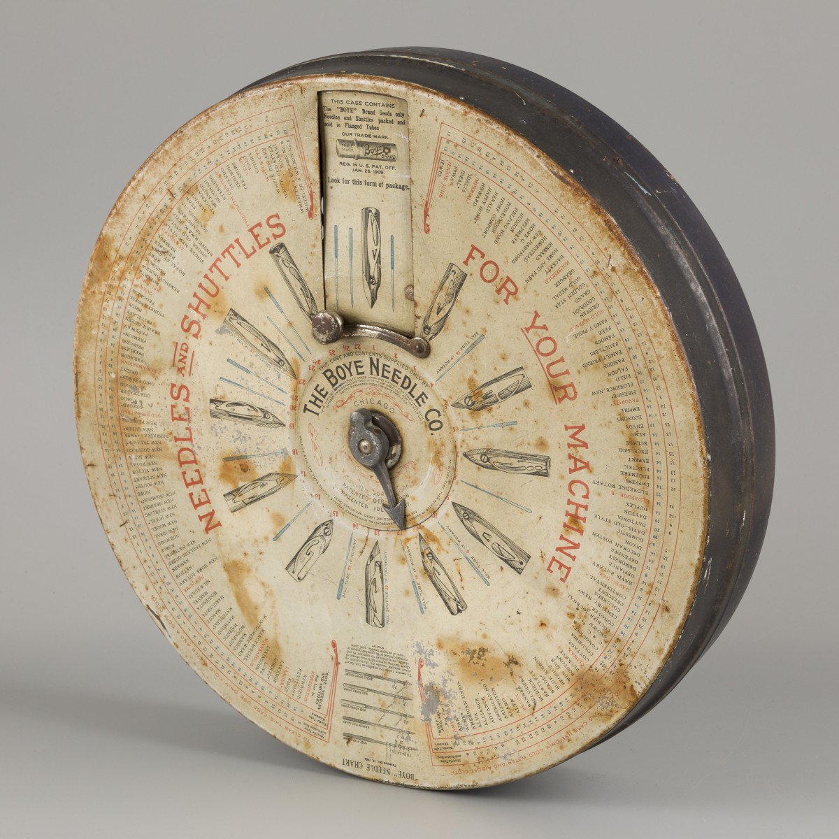 Een "Boyde" needle chart, ca. 1910.