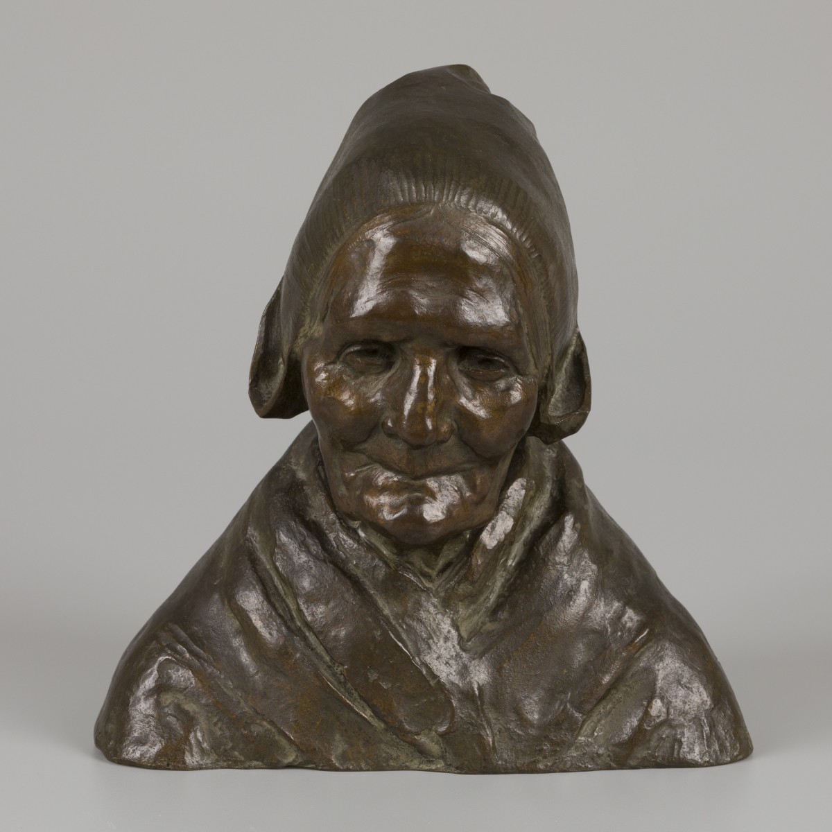 "Charles" Henri Marie van Wijk (Den Haag 1875-1917), bronzen Buste "Krijntje".