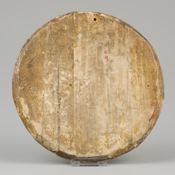 A Greek tondo depicting St. Mathew writing the gospel, 18th C. or earlier.
