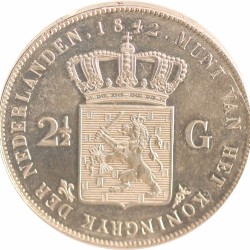 2½ Gulden. Willem II. 1842. FDC.