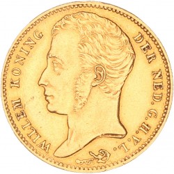 10 gulden goud. Willem I. 1840. Zeer Fraai +.