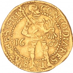 Gouden Dukaat. Friesland. 1609. Zeer Fraai.