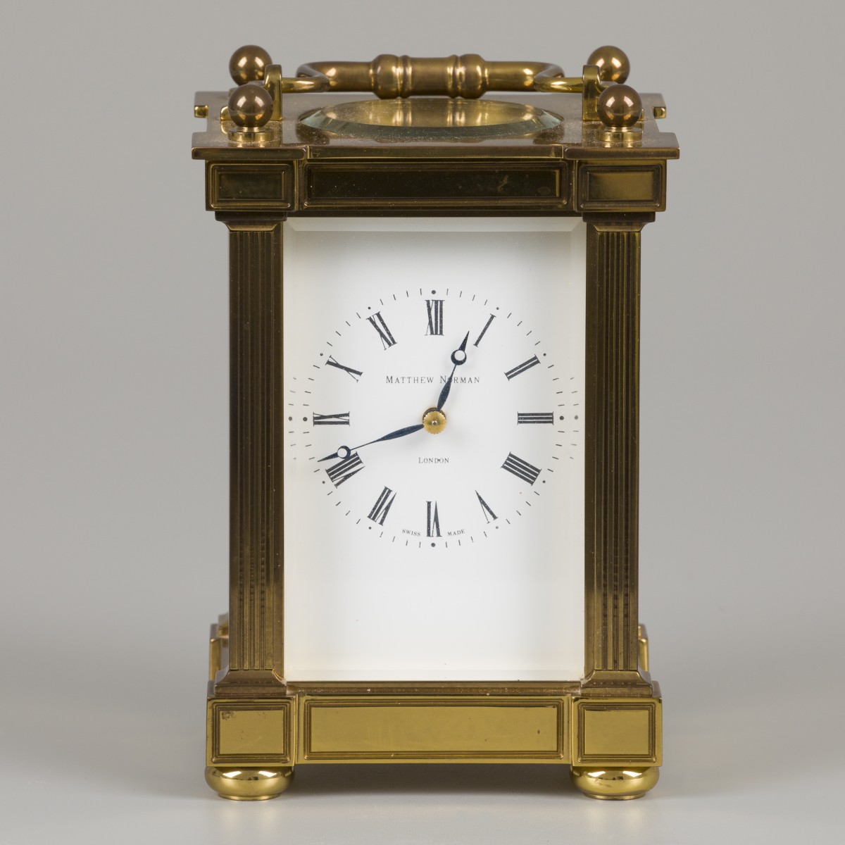 Een Matthew Norman messing zgn. "Carriage Clock".