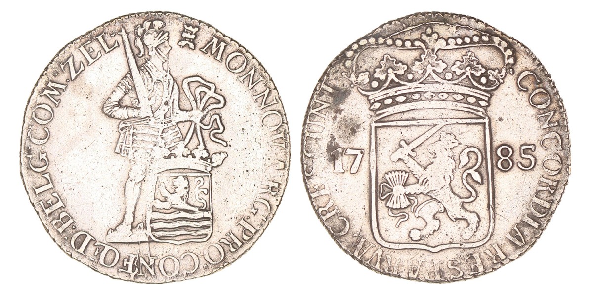Zilveren Dukaat. Zeeland. 1785. Zeer Fraai -.