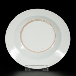 Een set van (6) porseleinen bordjes met floraal decor, China, Qianlong.