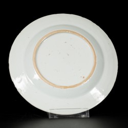 Een set van (6) porseleinen bordjes met floraal decor, China, Qianlong.